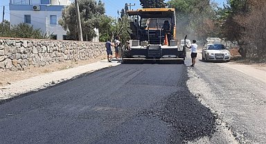 Bodrum Turgutreis’te sıcak asfalt çalışması başladı