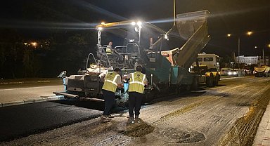 Bursa'da asfalt yenileme çalışmaları sürüyor