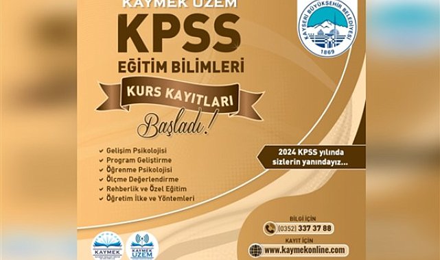 KAYMEK'te KPSS kurs kayıtları başladı