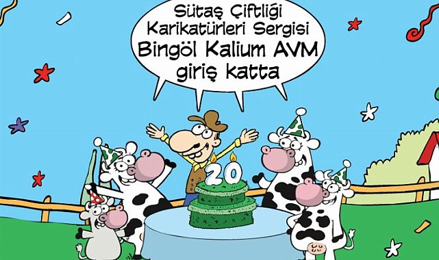 'Sütaş Çiftliği Karikatürleri' Bingöl'de sergileniyor