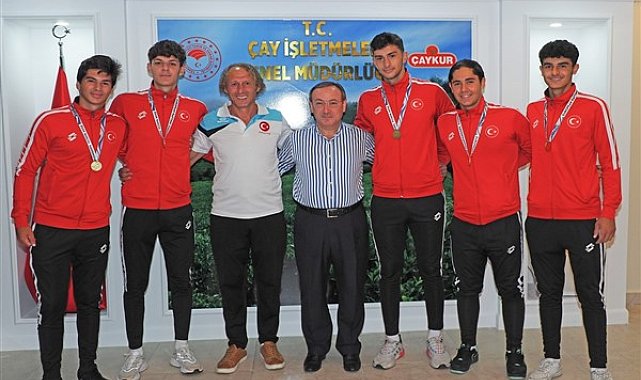 Çaykur Genel Müdürü Alim, Avrupa Şampiyonu sporcuları ödüllendirdi