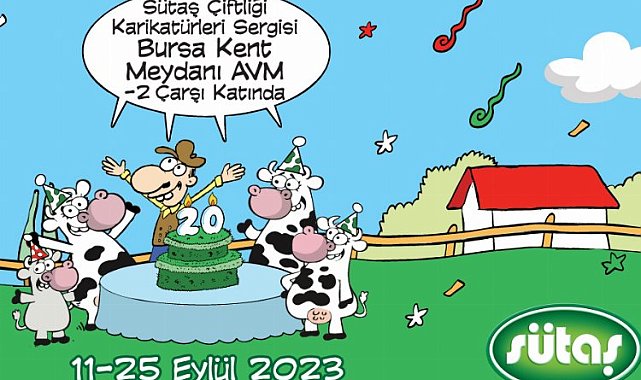'Sütaş Çiftliği Karikatürleri' Bursa Kent Meydanı'na geliyor
