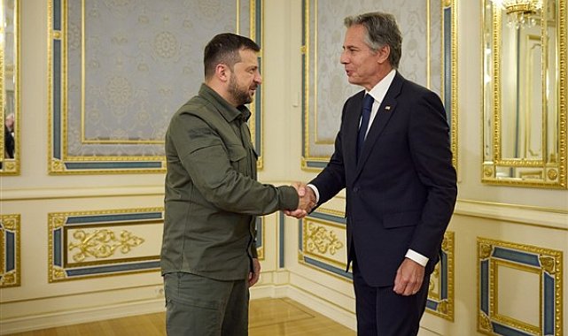 Zelenski, ABD Dışişleri Bakanı Blinken'ı ağırladı