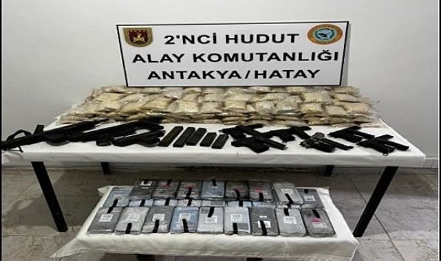 Hatay sınır hattında uyuşturucu madde ele geçirildi