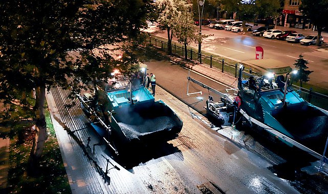 Kayseri'den 70 personel, 50 iş makinesi ile gece mesaisi