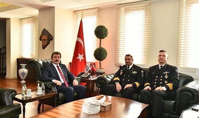 Romanya Deniz Kuvvetleri personeli Samsun Valisi Tavlı’yı ziyaret etti