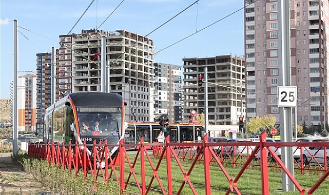 Talas Mevlana Cumhuriyet Meydanı Tramvay Hattı hizmete başladı