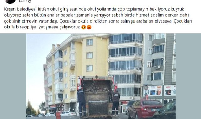 Vatandaştan Keşan Belediyesi'ne 'çöp' çağrısı