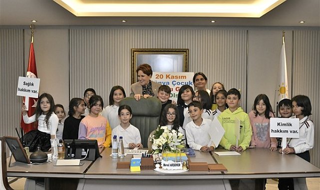Akşener, Dünya Çocuk Hakları Günü'nde çocuklarla bir araya geldi