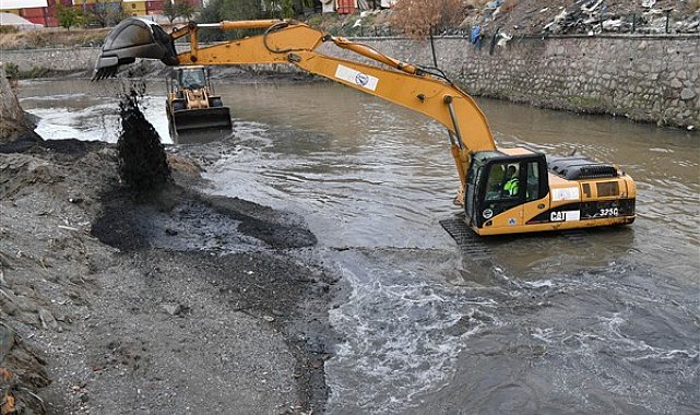 Ankara'da su baskınlarına karşı akarsu ve dere yatakları ıslah ediliyor