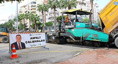 Antalya Büyükşehir'den Portakal Çiçeği caddesine sıcak asfalt