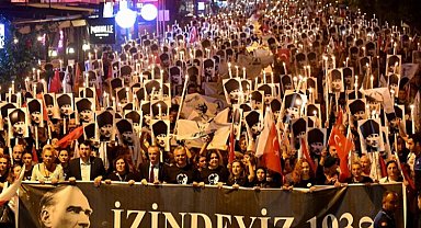 Antalya Muratpaşa'da binler Ata'ya saygı yürüyüşünde