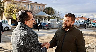 Başkan Savran yeni oto galericiler sitesi'nde devam eden üstyapı çalışmalarını inceledi