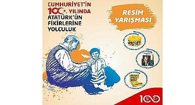 Çocuklar çizimleriyle  “Cumhuriyetin 100. Yılında Atatürk'ün Fikirlerine Yolculuk
