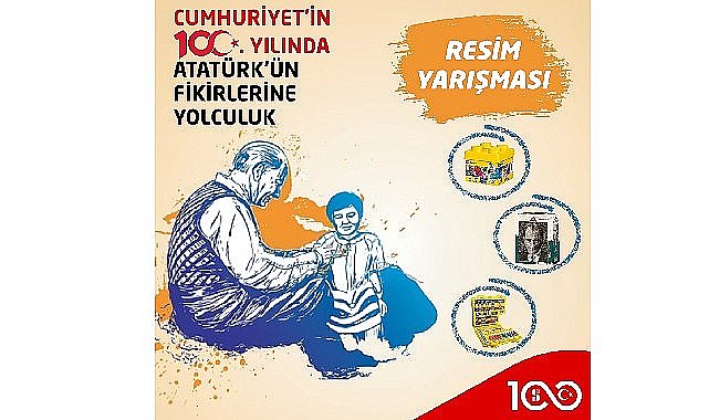 Çocuklar çizimleriyle “Cumhuriyetin 100. Yılında Atatürk'ün Fikirlerine Yolculuk