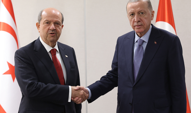 Cumhurbaşkanı Erdoğan, KKTC Cumhurbaşkanı Ersin Tatar ile görüştü
