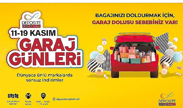 Deposite outlet mall'de garaj günleri başlıyor