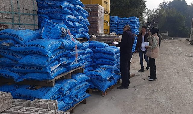 Düzce'de kömür satışı yapan işletmelere denetim