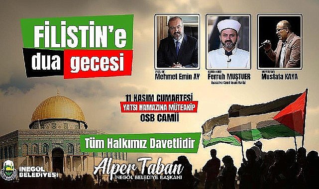 Filistin'e Dua Gecesi Düzenlenecek