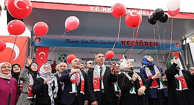 Gazze'ye destek için yardım çarşısı kuruldu
