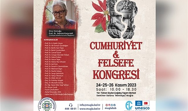 Muğla Büyükşehir, Cumhuriyet ve Felsefe Kongresi düzenliyor