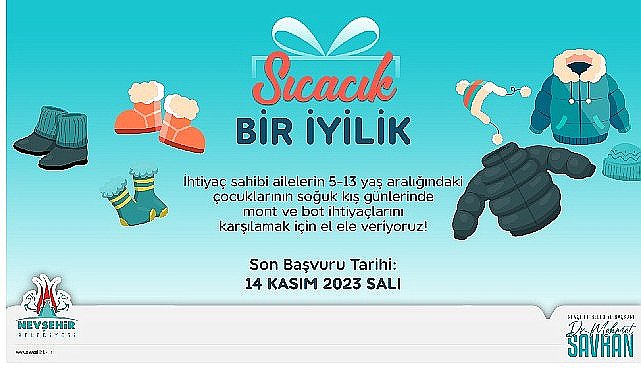 Nevşehir belediyesi'nden ihtiyaç sahibi ailelere mont ve bot desteği