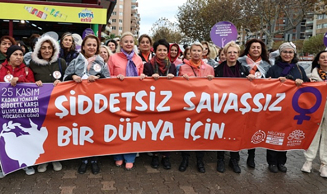 Nilüferli kadınlar Uluslararası Mücadele Günü'nde yürüyüş yaptı