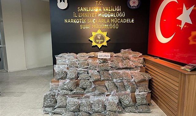 Şanlıurfa'da 46 kilo 500 gram uyuşturucu ele geçirildi