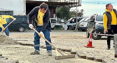 Başkan Atabay, cumhuriyet mahallesi'ndeki çalışmaları denetledi 