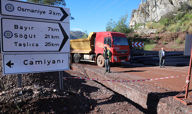 Bozburun içme suyu hattının 2 bin 500 metresi tamamlandı