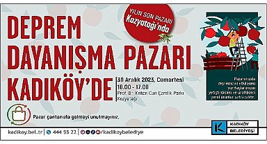 Deprem dayanışma pazarı 30 aralık kadıköy kozyatağı'nda 