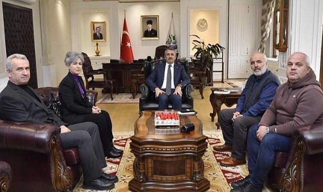 Edirne'de gazetecilerden Vali Sezer'e ziyaret