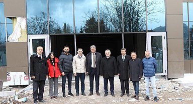 ERÜ Rektörü'nden yapılan inşaatlara yerinde takip