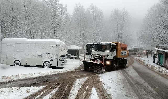 Kocaeli ekipleri kar nöbetindeydi