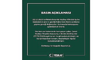 Yeşilay basın açıklaması 
