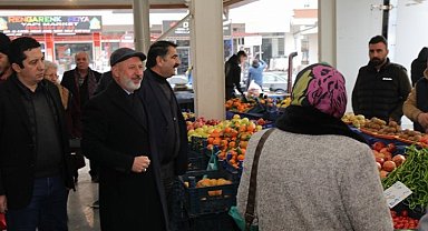 Başkan Çolakbayrakdar, pazar esnafını ziyaret etti