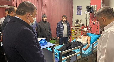 Başkan Gürkan'dan yaralılara hastane ziyareti