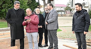 Başkan Kocaman, köseköy meydanındaki çalışmaları inceledi 