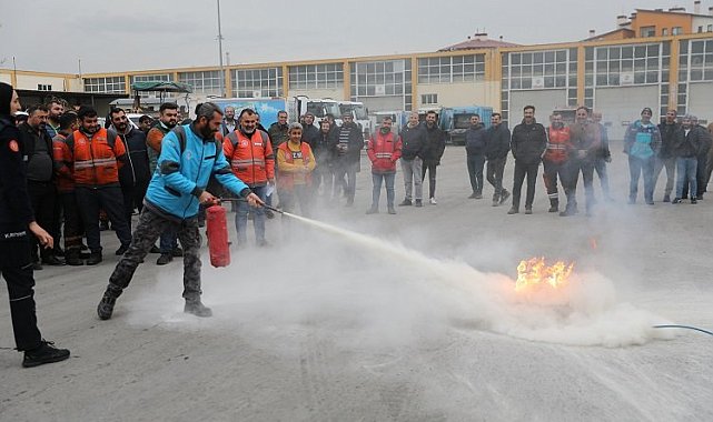 Kayseri Kocasinan'dan yangın tatbikatı