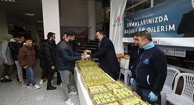 Nevşehirli öğrencilere sınav öncesi ikram