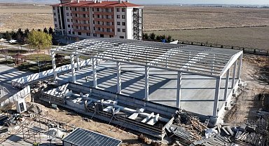 Selçuklu Fen Lisesi'ne kapalı salon şekilleniyor