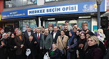 AK Parti'den miting havasında seçim ofisi açılışı