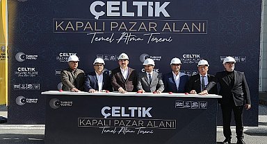 Başkan Altay Çeltik'e Kazandırılacak Kapalı Pazar Yeri'nin Temelini Attı