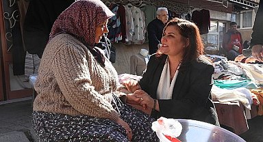 Başkan Çerçioğlu'na Efeler Salı Pazarı'nda sevgi seli