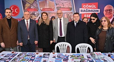 Başkan Ergün'den seçim standına ziyaret