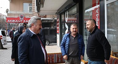 Başkan Palancıoğlu'na Hunat Mahallesi esnafından yoğun ilgi