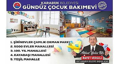 Başkan Vergili'den Gündüz Çocuk Bakımevleri Projesi