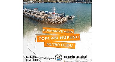Burhaniye'nin yeni nüfusu: 65.790