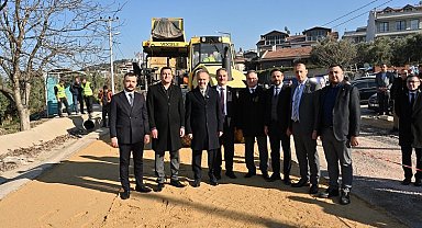 Bursa Gemlik Umurbey Celal Bayar Caddesi yenileniyor
