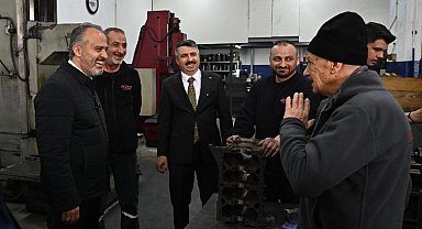 Bursa'da Başkan Aktaş'tan Otosansit esnafına ziyaret